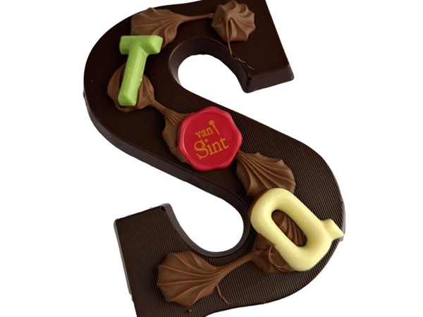 Luxe chocoladeletter puur 225gr